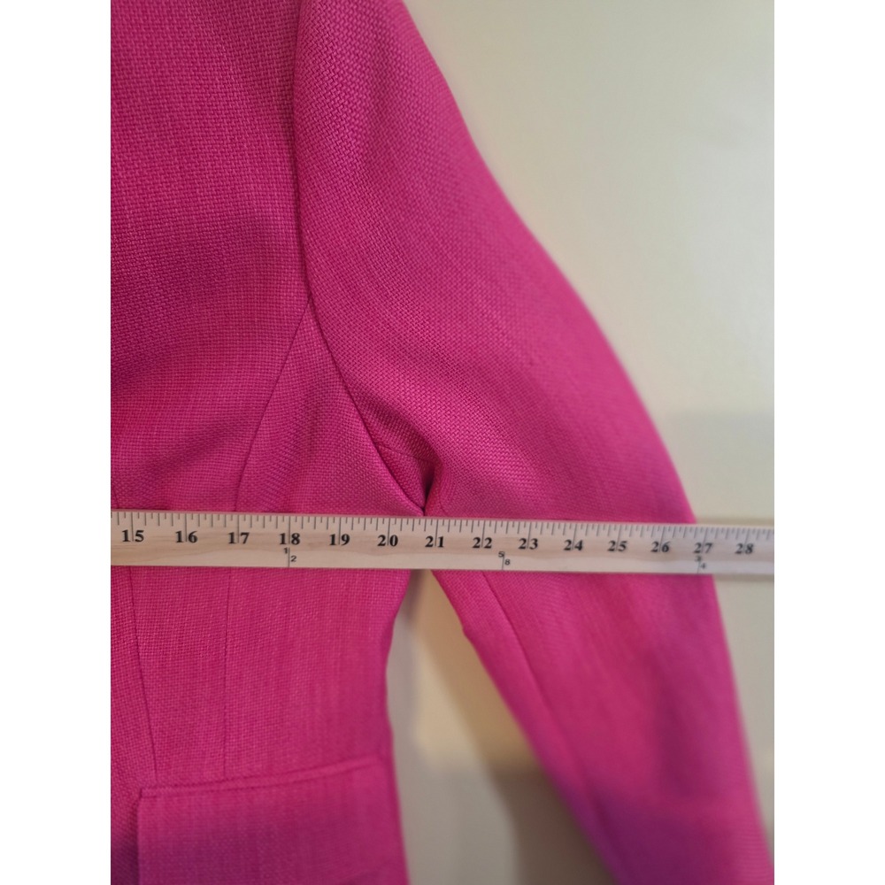 Black Label by Evan-Picone Hot Pink Three Button Blazer Jacket Size 12 - Picture 7 of 8